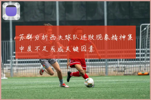 苏群分析西决球队连败现象精神集中度不足或成关键因素